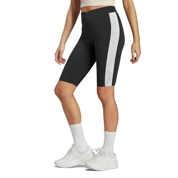 Women's Classic Comfy High-Waist  Biker Shorts with 4-Way Stretch & Mesh Detail - Picture 1 of 16